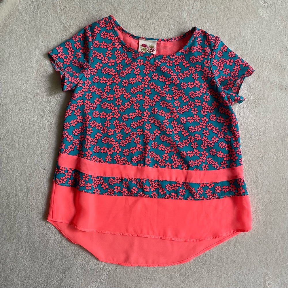 🎀Kiddo by Katie floral sheath blouse